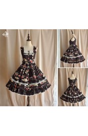 Miss Point Strawberry Pictorial 2.0 Faux Button Front JSK(Reservation/3 Colours/Full Payment Without Shipping)
